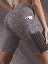 Load image into Gallery viewer, Women Sport Yoga Shorts Knee Length Pants Fitness High Waist Hip Lift Running Yoga Side Pockets Tights Quick Dry Gym Sportswear