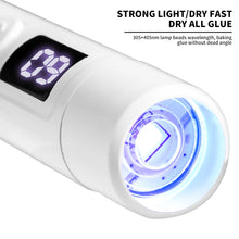 Load image into Gallery viewer, Portable Nail UV LED Lamp Rechargeable for Nails Gel Polish Drying Resin Quick UV Light Lamp for Nails Art Desk Stand Removable