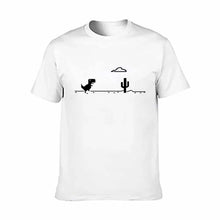 Load image into Gallery viewer, Mosaic Game Cactus Little Dinosaur Prints Men T-Shirts Creativity Street Funny Short Sleeve Casual All-math Mans Clothing