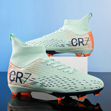 Load image into Gallery viewer, New Men Soccer Shoes High-top Futsal Cleats Sneakers Football Boots Grass High-quality Non-Slip Match Indoor Hot-selling FG/TF