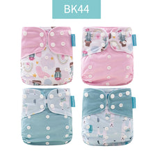 Load image into Gallery viewer, Happyflute New Desig Hot Sale 4Pcs OS Pocket Diaper Washable&amp;Reusable Absorbent Ecological Diaper Cover Adjustable Baby Nappy
