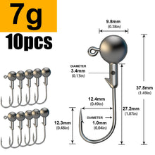 Load image into Gallery viewer, JYJ 1g 2g 3g 4g 5g 10g 20g 22g 25g 28g crank Jig head hook fishing hook head Jig lure hard bait soft worm jig hook for fishing
