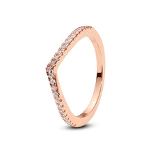 Load image into Gallery viewer, 925 Sterling Silver Rings For Women Original Crown Love Heart Wishbone Engagement Wedding Rose Gold Crystal Ring Luxury Jewelry