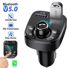 Load image into Gallery viewer, Car Charger FM Transmitter Bluetooth Audio Dual USB Car MP3 Player Autoradio Handsfree Charger 3.1A Fast Charger Car Accessories