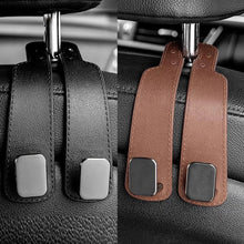 Load image into Gallery viewer, Universal Car Seat Back Headrest Hook Phone Holder Foldable ABS Leather Suede Auto Vehicle Organizer Hanger Bag Purse Storage