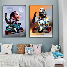 Load image into Gallery viewer, 2023 F1 Legend Racing Poster - Schumacher Helmet Canvas Art, Formula 1 Wall Decor