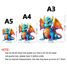 Load image into Gallery viewer, Wooden Dragon Puzzle - Irregular Shape, Colored Puzzle Gift Box for Adults &amp; Family