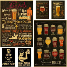 Load image into Gallery viewer, Scandinavian Retro Wall Art Beer Cocktail Coffee HD Canvas Print