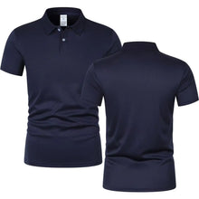 Load image into Gallery viewer, 2025 New Summer Men's Short Sleeve Collar Tshirts New Solid Color Casual Polo Shirt Trendy Breathable Loose Basic Splice Top