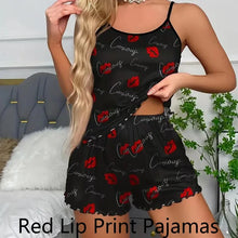 Load image into Gallery viewer, Red Lip Print Pajama Set | Comfortable Sleepwear