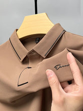 Load image into Gallery viewer, High end luxury brand fashion hot diamond short sleeve Advanced printed POLO shirt summer new Korean version men's lapel T-shirt