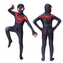 Load image into Gallery viewer, Anime Spiderman Kids Cosplay Costumes Miles Morales Spider Man Jumpsuit for Men Women Superhero Halloween Tight Fitting Clothing
