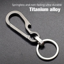 Load image into Gallery viewer, Titantium Carabiner Keychain Carabiner Hook Key Ring Key Holder with Bottle Opener for Camping Hiking Fishing Travel Outdoor