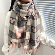 Luxury Winter Cashmere Scarf Women New Design Warm Pashmina Long Tassel Scarves Female Print Shawl Thick Foulard Bufanda