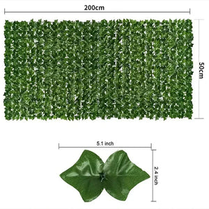 Artificial Ivy Hedge Green Leaf Fence Panels – Faux Privacy Fence Screen