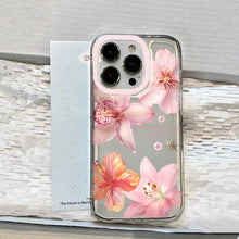 Load image into Gallery viewer, Pink Lily Flower Pattern Phone Case For iPhone 16 17 16e 15 14 13 12 11 Pro Max X XR XSMax 7 8 Plus SE2 Transparent Soft Cover