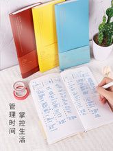 Load image into Gallery viewer, Kinbor Weekly Planner Notebook UnDated Agenda Schedule Daily Monthly Journal Book Portable Record Diary Plan Notepad Stationery