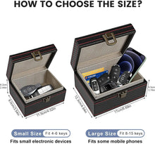 Load image into Gallery viewer, Anti Theft Faraday Box with Bag for Key Fob Cage RFID Faraday Key Fob Protector Radiation-proof Mobile Phone Box Car Keyless