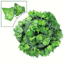 Load image into Gallery viewer, Artificial Green Ivy Leaf Rattan Creeper Leaves Vine Hanging Garland DIY Fake Flowers Plants for Garden Wedding Party Home Decor