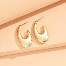 Load image into Gallery viewer, серьги Geometric Irregular Metallic Color Earrings for Women 2024 Minimalist Style Personality Earrings Trendy Jewelry Gift