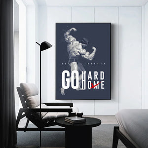 Arnold Schwarzenegger Fitness Wall Art - Inspirational Gym Poster Canvas Home Decor
