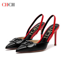 Load image into Gallery viewer, CHCH Women's High Heels 2025 Sharp tip Destiny Closed Toe Strappy Heels Sexy Wedding Bridal Party Dress Shoes 9cm