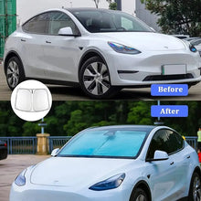 Load image into Gallery viewer, Tesla Model 3 Y Sun Shade Windshield Cover Sunscreen Protector Car Sunshade