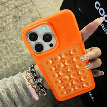 Load image into Gallery viewer, Luxury 3D Suction Cup Stand Litchi Pattern Phone Case For iPhone 17 16 15 14 Pro Max Plus 11 12 13 Pro Max X XR XS 16E Cover
