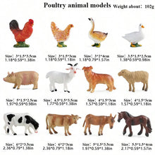 Load image into Gallery viewer, 12PCS Farm Animal Figurine Set – Mini Duck, Horse, Chicken, Cow Toys for Kids