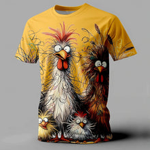 Load image into Gallery viewer, Funny Men's T Shirt Animal Chicken Print Summer Casual Short Sleeve Tee Street Fashion O-Neck Pullover Men's Oversized Clothing