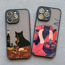 Load image into Gallery viewer, Funny Cat Daily Life Phone Case For iPhone 16 17 pro max Cases 11 12 14 Pro Max Mini 13 15 Plus XR Shockproof  Back Covers