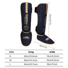 Load image into Gallery viewer, High-Quality PU Leather Boxing Shin Guards Ankle Support Protector MMA Muay Thai Training Leg Warmers Light Kicking Shin Pads