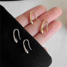 Load image into Gallery viewer, Silver Water Drop Shape Earrings for Women  Simple Temperament Ins Retro Jewelry Party Birthday