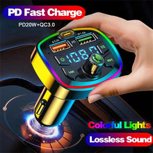 Load image into Gallery viewer, Car Bluetooth 5.0 FM Transmitter Wireless Adapter Mic Audio Receiver Auto MP3 Player 2.1A Dual USB Fast Charger Car Accessories