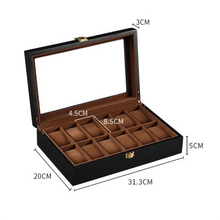 Load image into Gallery viewer, Wooden Watch Box 1/2/3/5/6/10/12 Slot Watch Gift Box Watch Storage Travel Case Organizer Men Jewellery Box Piano-bake-paint