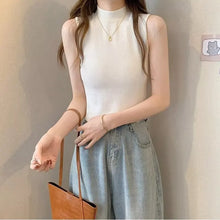 Load image into Gallery viewer, Women&#39;s Knitted Tank Top - Slim Sleeveless Sweater for Summer &amp; Fall