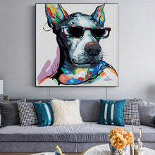 Load image into Gallery viewer, Scandinavian Bulldog Smoking Graffiti HD Canvas Poster, Home Decor