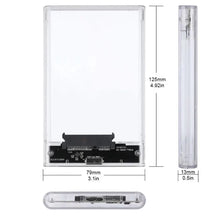 Load image into Gallery viewer, USB 3.0 to SATA III Hard Disk Case - 2.5-Inch External Enclosure for HDD/SSD