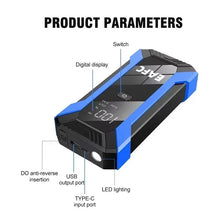 Load image into Gallery viewer, EAFC 1200A/2000A Car Jump Starter Power Bank Auto Emergency Battery Booster Starting Device Charger Diesel Petrol Cars Camping