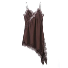 Load image into Gallery viewer, Women Sexy Irregular Lace Dress Fashion V Neck Hem Suspender Long Dresses 2025 New Fashion Party Vestidos