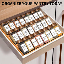 Load image into Gallery viewer, 13Pcs Glass Spice Jars with Bamboo Lids 4oz Glass Jars Spice Jar Set Seasoning Jars Organizer Storage Bottles for Spice Rack