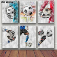 Football Basketball Poster Canvas Painting – Modern Sports Wall Art