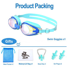 Load image into Gallery viewer, JSJM Professional Kids Swimming Goggles Anti-Fog UV Protection Waterproof Silicone Swim Glasses for Boys Girls Swim Eyewear Gift