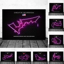 Load image into Gallery viewer, F1 Racing Track Posters - Baku and Miami Circuit Canvas Wall Art Home Decor