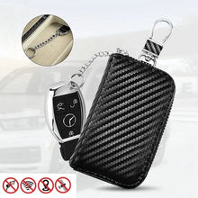 Load image into Gallery viewer, Car Key Signal Blocker Case Faraday Box Anti-Hacking Anti-Theft Key Fob RFID Signal Blocking Bag PU Leather Pouch Case Blocker