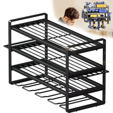 Load image into Gallery viewer, Power Tool Rack Electric Drill Holder Wall Mount Organizer Wrench Screwdriver Power Storage Shelf for Workshop Garage
