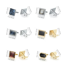 Load image into Gallery viewer, Men&#39;s Copper Cufflinks &amp; Tie Clip Set - Luxury Wedding Gifts, Round/Square Design