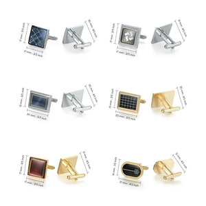 Men's Copper Cufflinks & Tie Clip Set - Luxury Wedding Gifts, Round/Square Design