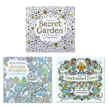 Load image into Gallery viewer, 3 Pcs/Set Secret Garden + Enchanted Forest + Animal Kingdom Coloring Book Children Drawing Coloring Books English Edition