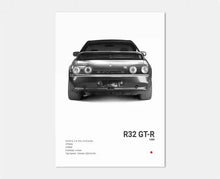 Load image into Gallery viewer, Black and White Japan Cars Luxury Super Sport Car Poster Aesthetic R34 Gtr 240sx Canvas Print for Wall Art Garage Room Decor